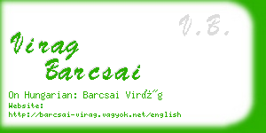 virag barcsai business card